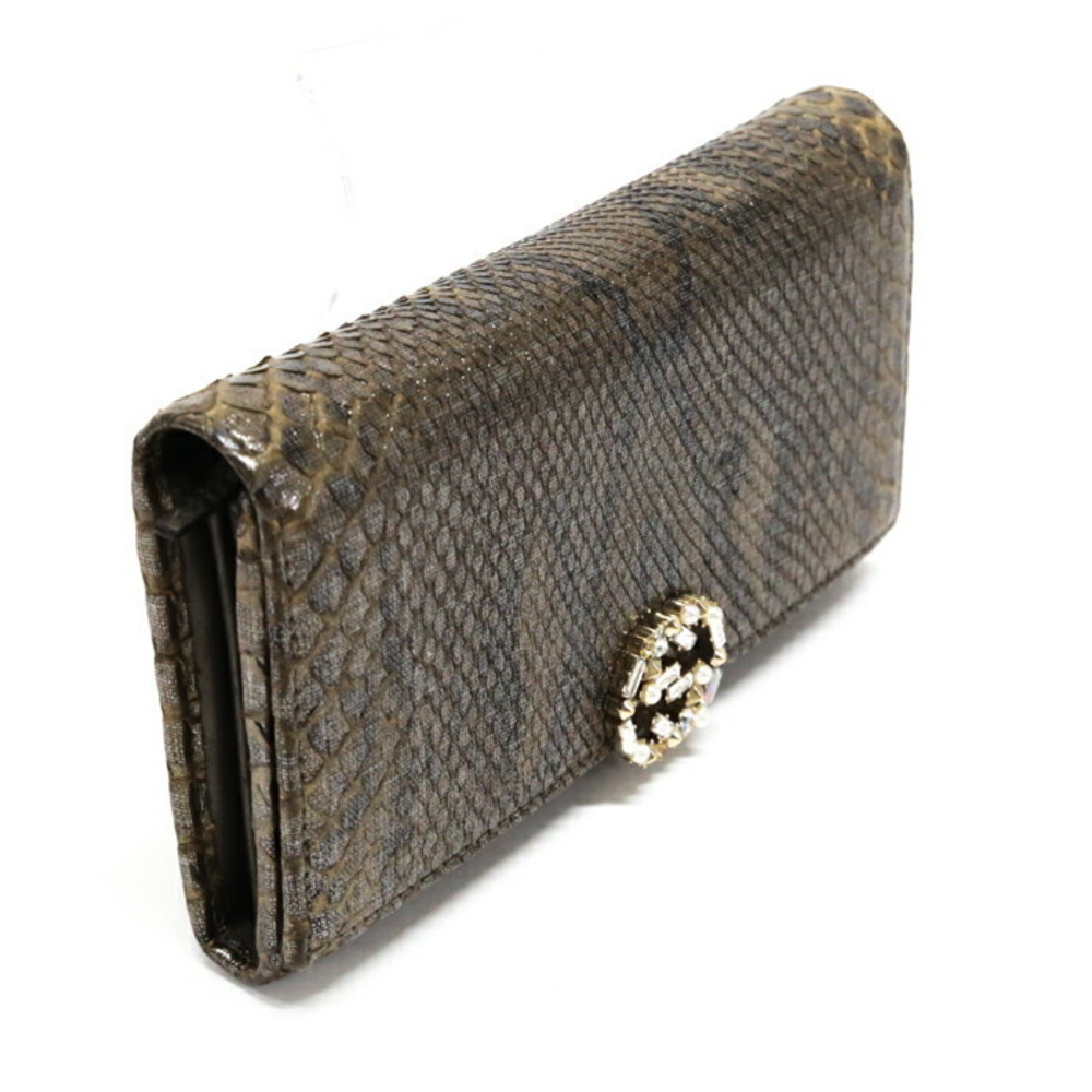 Gucci Continental Wallet Python Leather Gg Sparkl… - image 3
